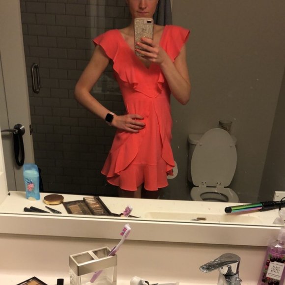 BCBG Eleeza Coral Mini Dress Size 0 NWT Revolve - Picture 3 of 5